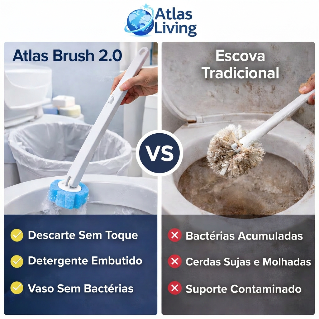Atlas Brush 2.0 vs Escova Tradicional