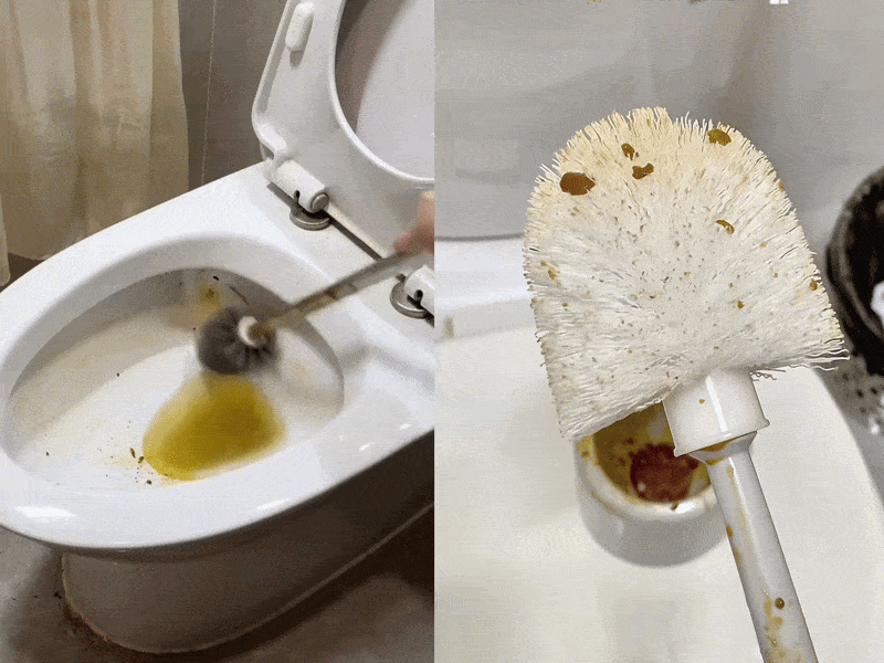 Comparação escova antes e depois